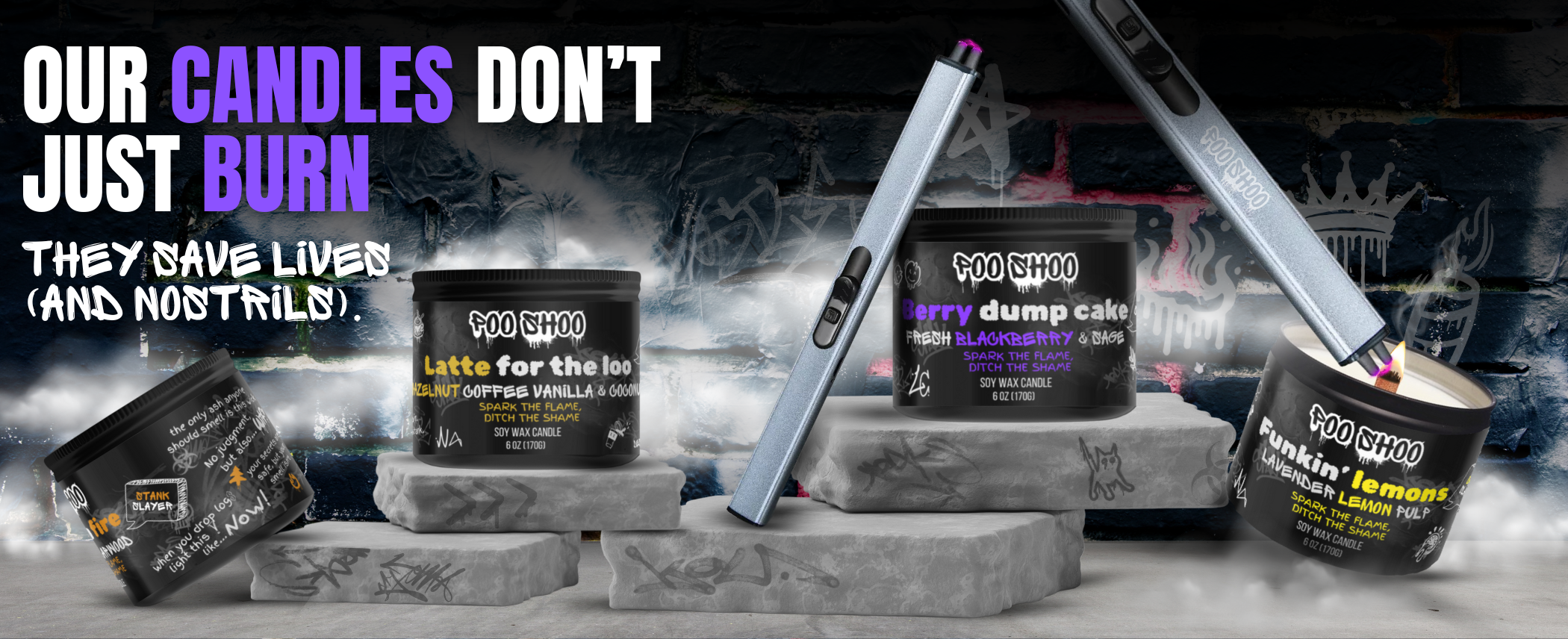 Candles Banner Image for Poo Shoo