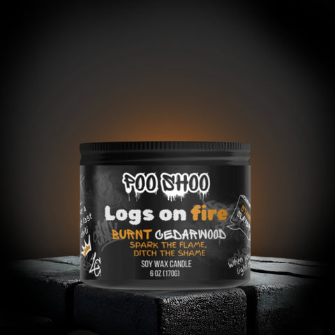 PooShoo Burnt Cedarwood Candle